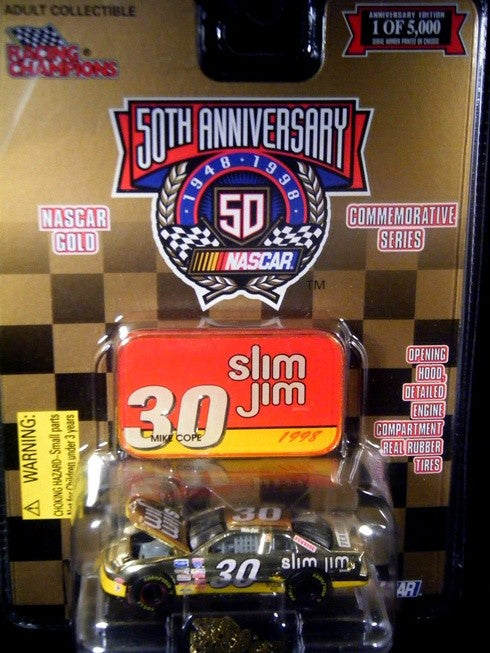  Racing Champions Mike Cope Slim Jim Chevy Monte Carlo w/ Plaque