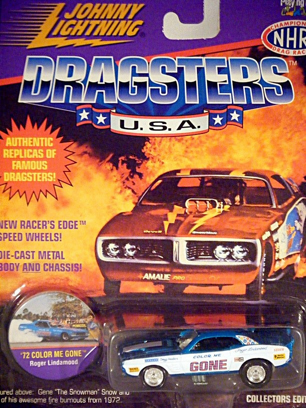 Johnny Lightning Dragsters USA - 1972 Dodge Challenger Funny Car - Color Me Gone