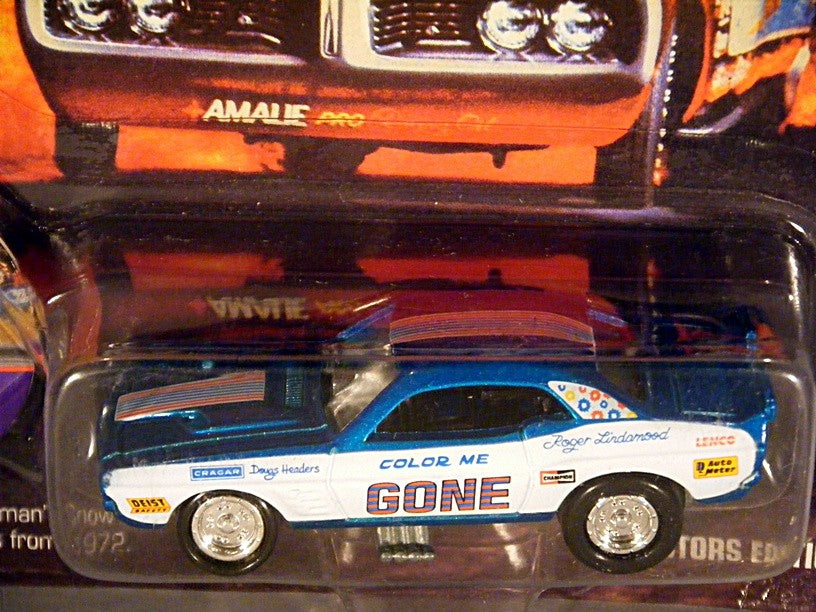 Johnny Lightning Dragsters USA - 1972 Dodge Challenger Funny Car - Color Me Gone
