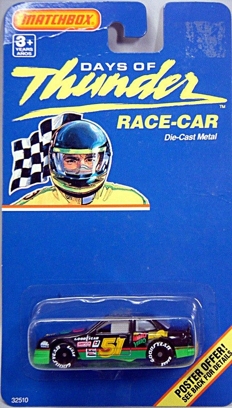 Matchbox - Days of Thunder Cole Trickle Mello Yellow NASCAR Stock Car