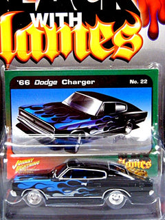Johnny Lightning Street Freaks - Black With Flames - 1966 Dodge Charger