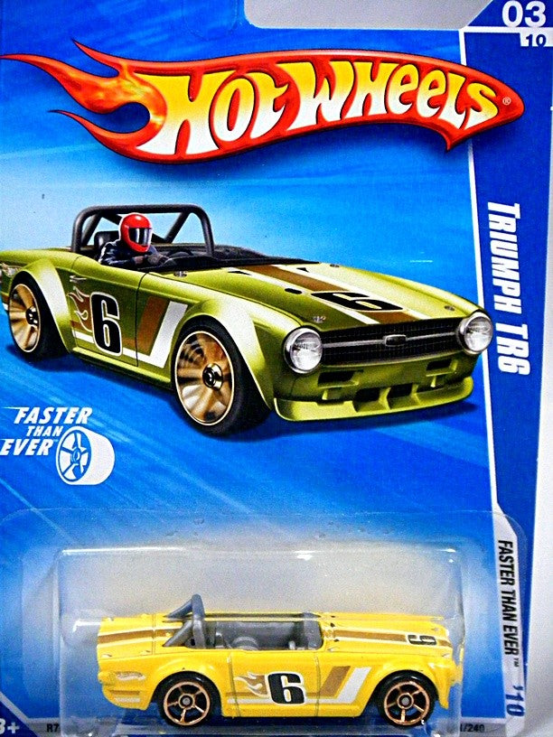 Hot Wheels Faster Than Ever Triumph TR6 SCCA Race Car