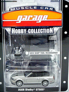 Greenlight Muscle Car Garage Hobby Collection - 2008 Ford Mustang Shelby GT500 Convertible