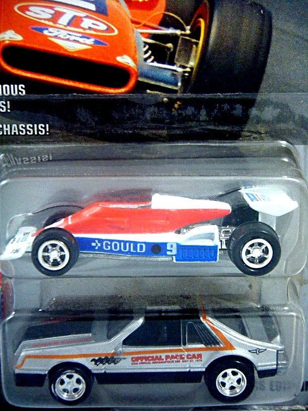 Johnny Lightning Indianapolis 500 Champions Set - 1979 Ford Mustang Pace Car and Rick Mears Indy Car