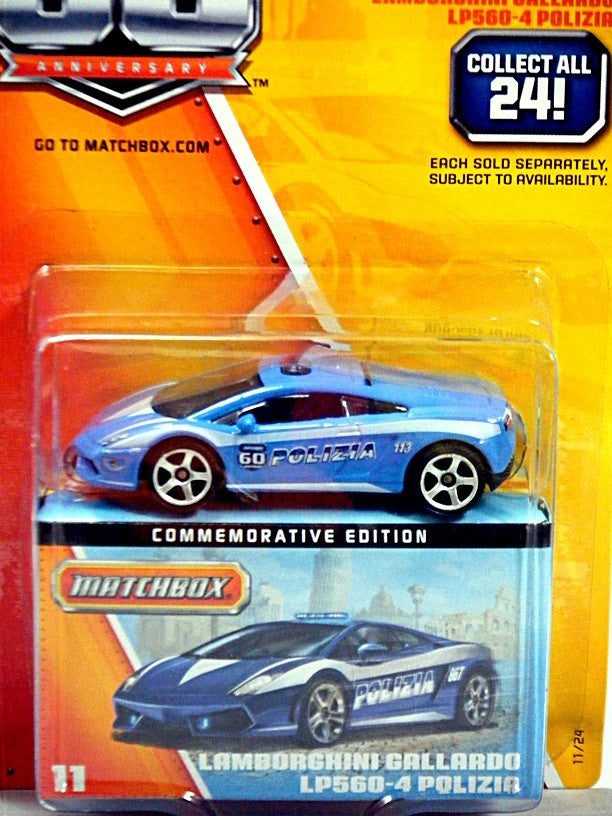 Matchbox 60th Anniversary Series - Lamborghini Gallardo LP560-4 Polizia