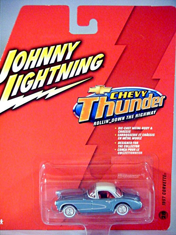 Johnny Lightning Chevy Thunder - 1957 Chevrolet Corvette with Top