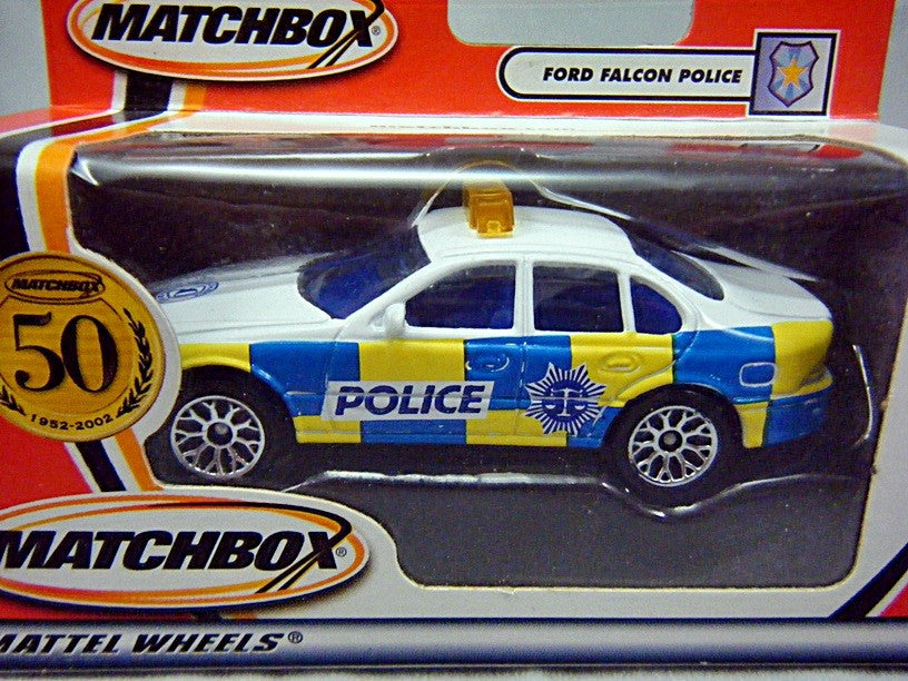 Matchbox - Rare 50th Aniv Logo Chase Car - Ford Falcon Police Car