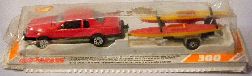 Majorette 300 Series - Ford Thunderbird and Kayak Trailer set