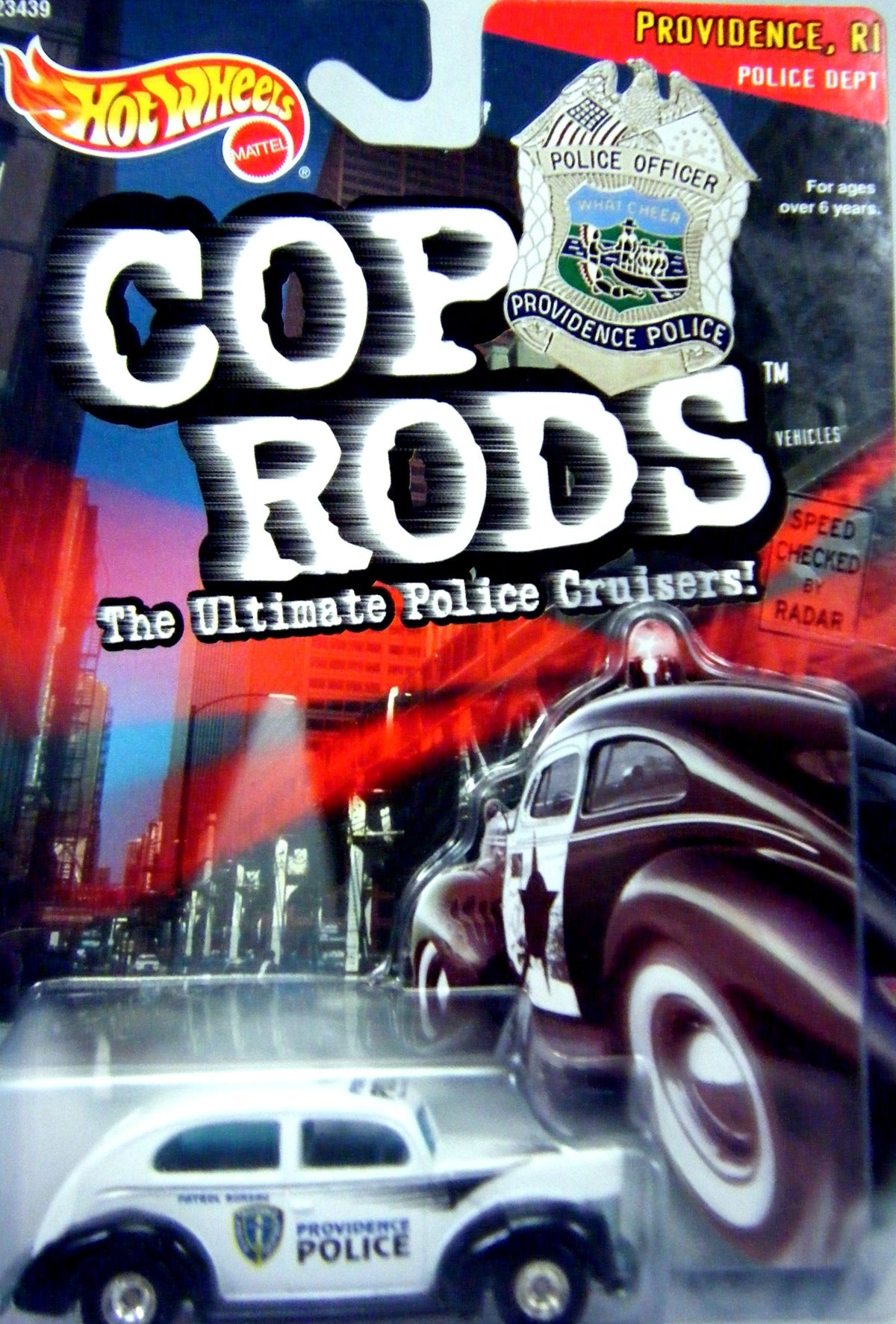 Hot Wheels Cop Rods Providence RI Police Department 1940s Fat Fendered Ford Police Car