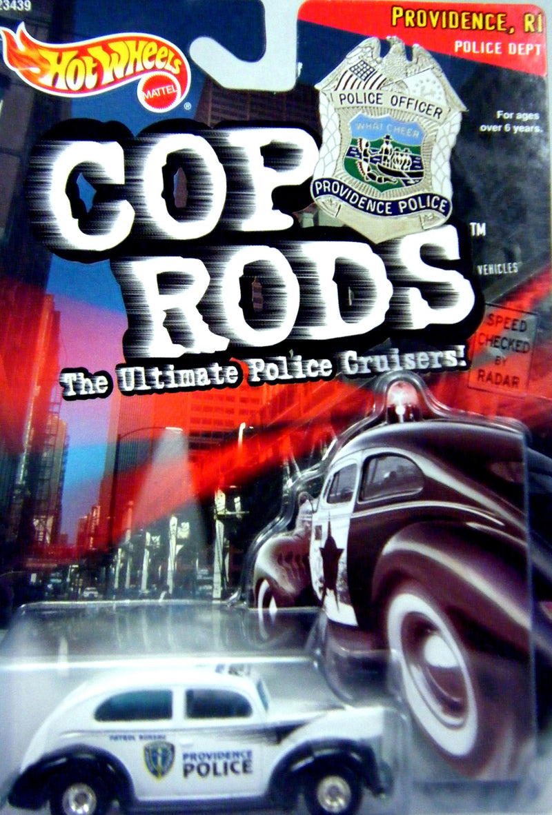 Hot Wheels Cop Rods Providence RI Police Department 1940s Fat Fendered Ford Police Car