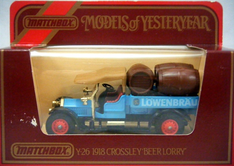 Matchbox Models of Yesteryear (Y26) 1918 Crossley Lowenbrau Beer Lorry
