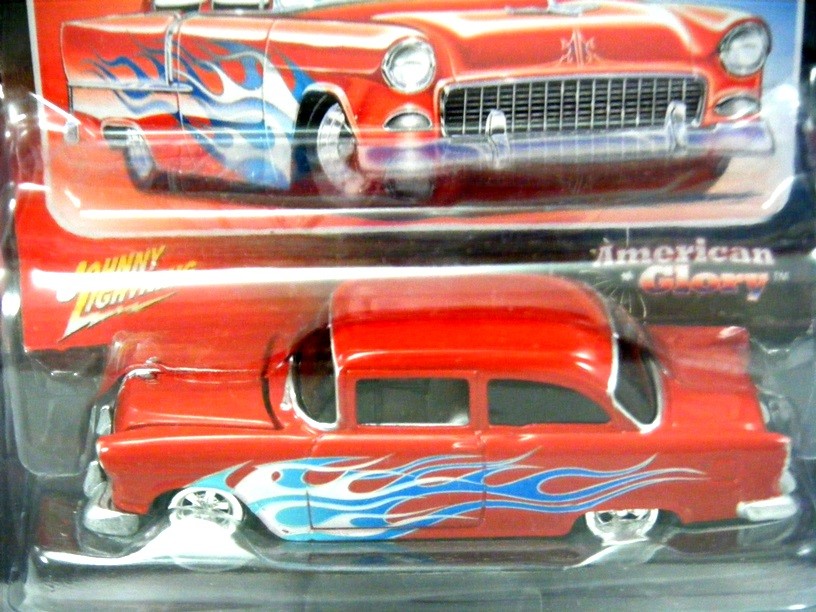 Johnny Lightning 1955 Chevrolet 2 Door Post Shoebox