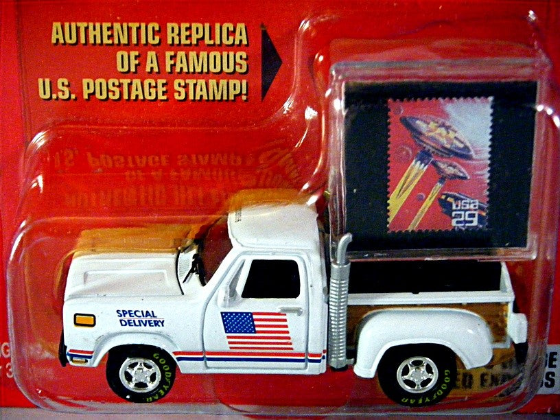 Johnny Lightning - American Truck & Stamp Series - 1978 Dodge Lil Red Express USPS Pickup Truck