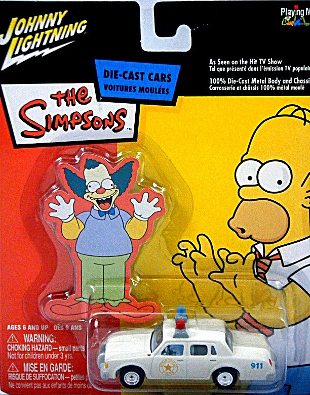 Johnny Lightning Simpsons Chief Wiggums Police Car