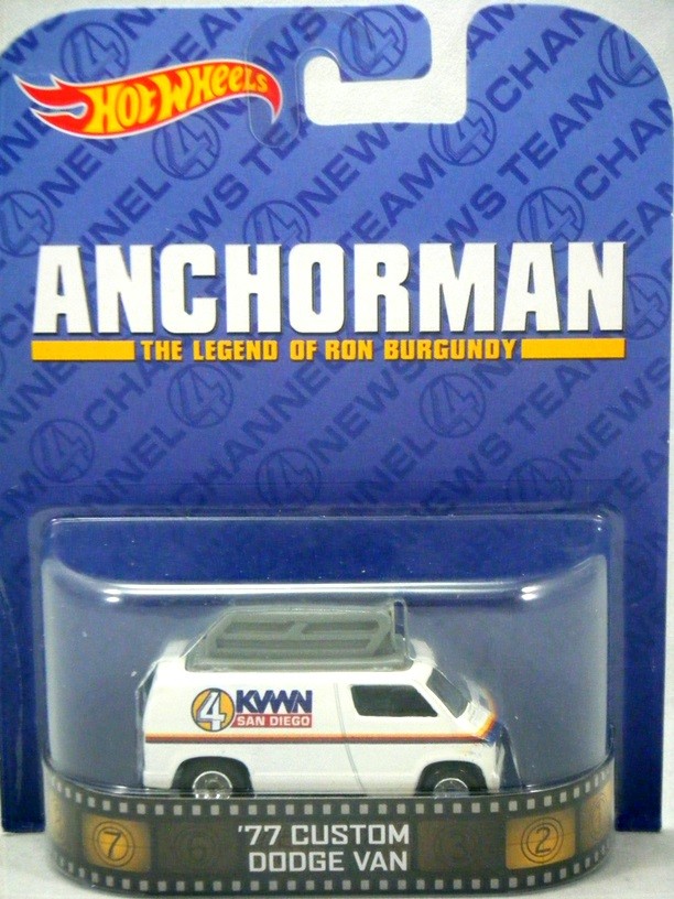 Hot Wheels - Anchorman - Ron Burgundy 77 Dodge News Van