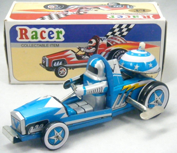 Vintage Tin Litho Race Car