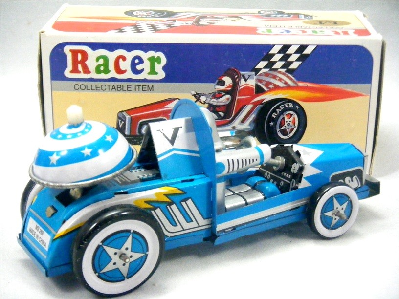 Vintage Tin Litho Race Car