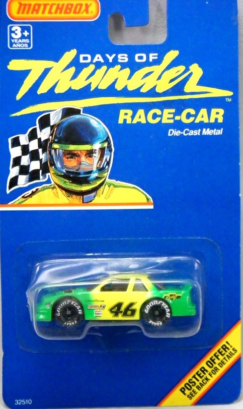 Matchbox - Days of Thunder Cole Trickle Mello Yellow NASCAR Stock Car