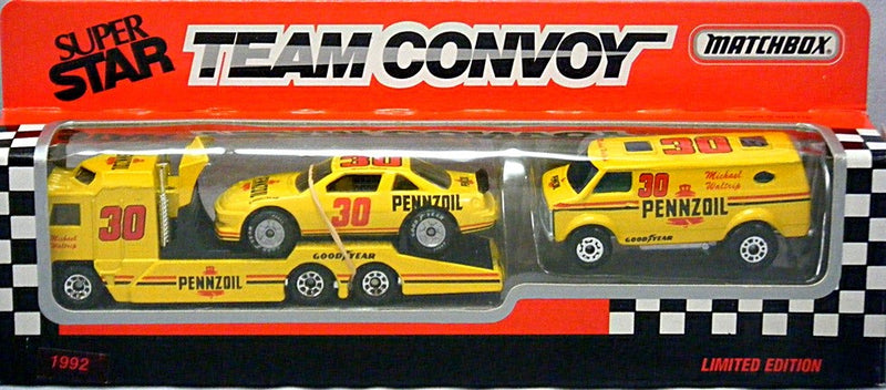 Matchbox Super Stars Michael Waltrip NASCAR Pennzoil Team Convoy Set