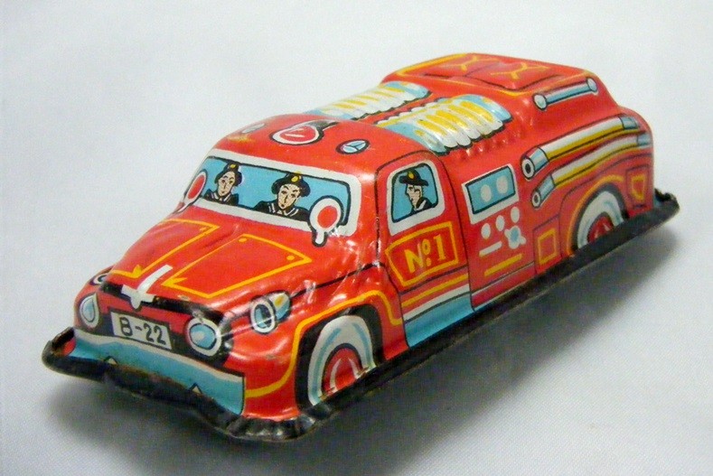 Japanese Postwar Tin Litho Friction Coal - Coke Truck