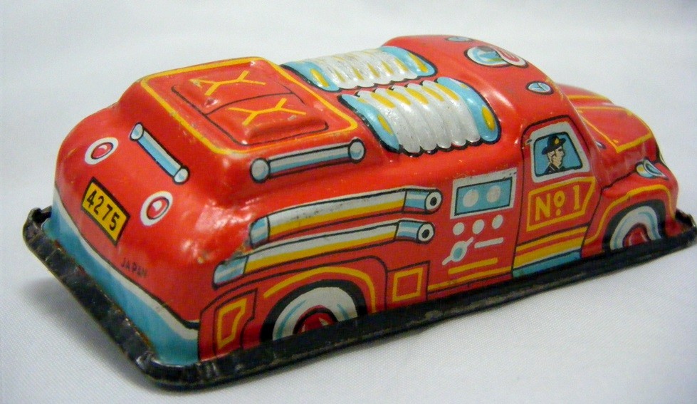 Japanese Postwar Tin Litho Friction Coal - Coke Truck