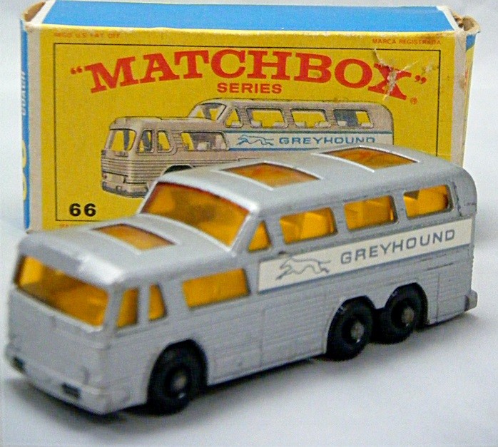 Matchbox Regular Wheels (66C-3) Greyhound Bus