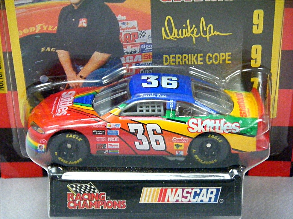 Racing Champions NASCAR - Derricke Cope 1997 Skittles Pontiac Grand Prix Stock Car