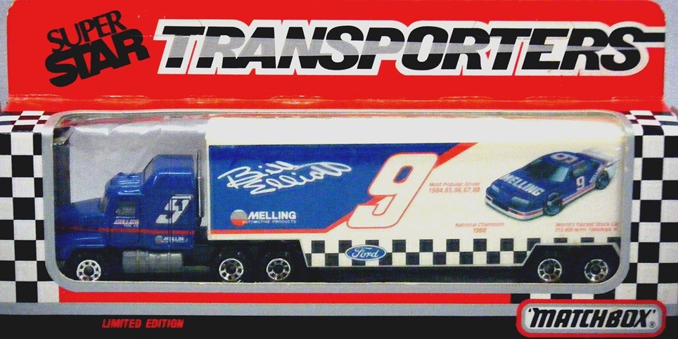 Matchbox Superstars Bill Elliott Melling Transporter