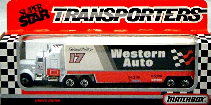 Matchbox - NASCAR Super Star - Darrell Waltrip Western Auto KenworthTransporter