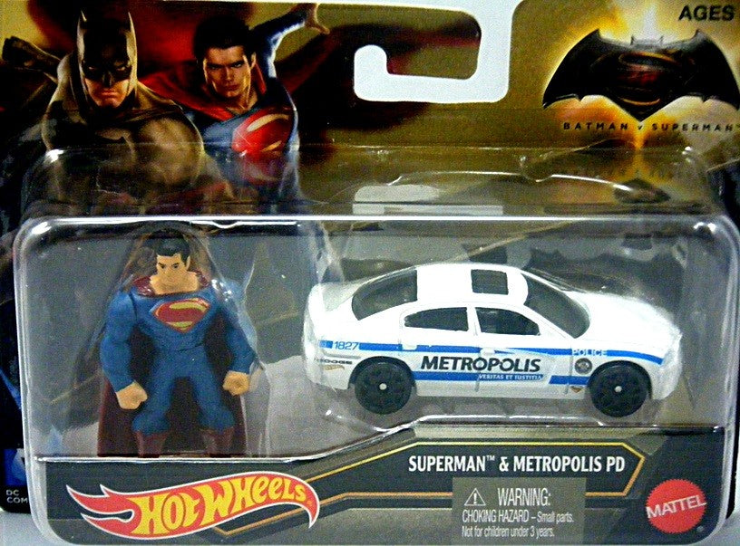 Hot Wheels - Batman-Superman Set - Dodge Charger Metropolis Police Car