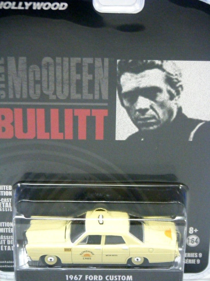 Greenlight Hollywood Series - Steve McQueen Bullitt -  1967 Ford Custom - Sunshine Taxi