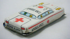 Japanese Postwar Tin Litho Friction Ambulance