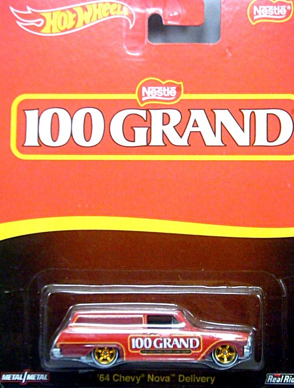 Hot Wheels Nostalgia Pop Culture Series - Nestle 100 Grand 1964 Chevrolet Nova Station Wagon