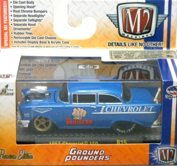 M2 Machines Ground Pounders - 1957 Chevrolet 150 2 Door Post