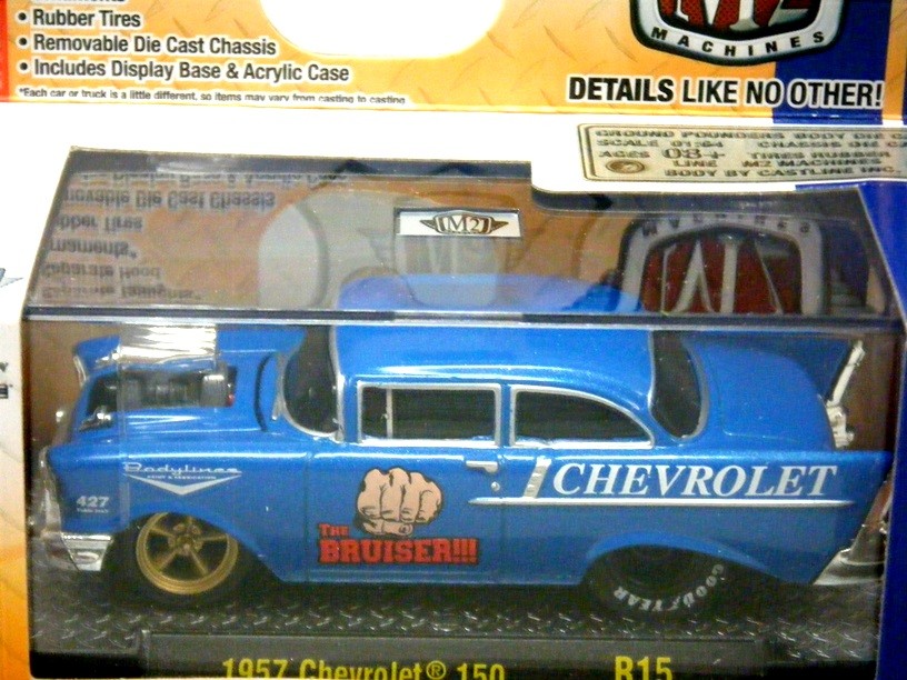 M2 Machines Ground Pounders - 1957 Chevrolet 150 2 Door Post
