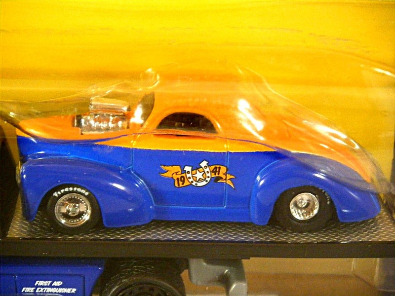 Maisto - Elite Transport Set - Flatbed Tow Truck and 41 Willys Gasser