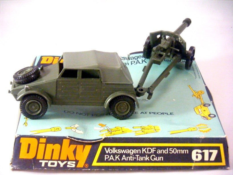 Dinky (617) Volkswagen KDF Military Car and 50mm PAK Anti-Tank Gun