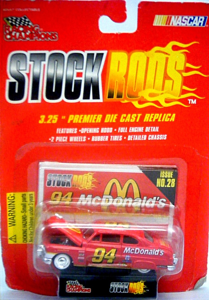 Racing Champions NASCAR Stock Rods - Bill Elliott McDonalds 1949 Merc