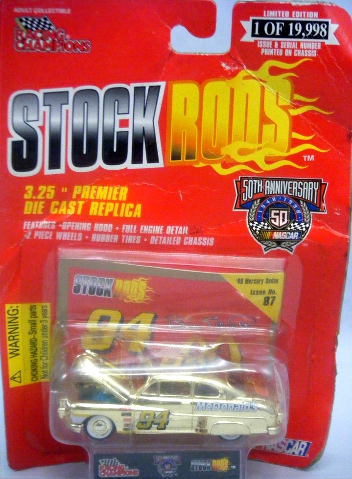 Racing Champions NASCAR Stock Rods - Bill Elliott McDonalds 1949 Merc