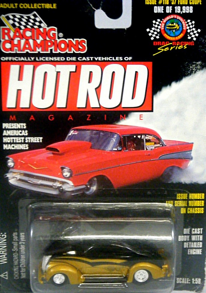 Racing Champions Hot Rod Magazine - 1937 Ford Coupe
