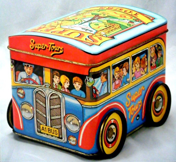 Japanese Postwar Tin Litho - Super Tours Tour Bus