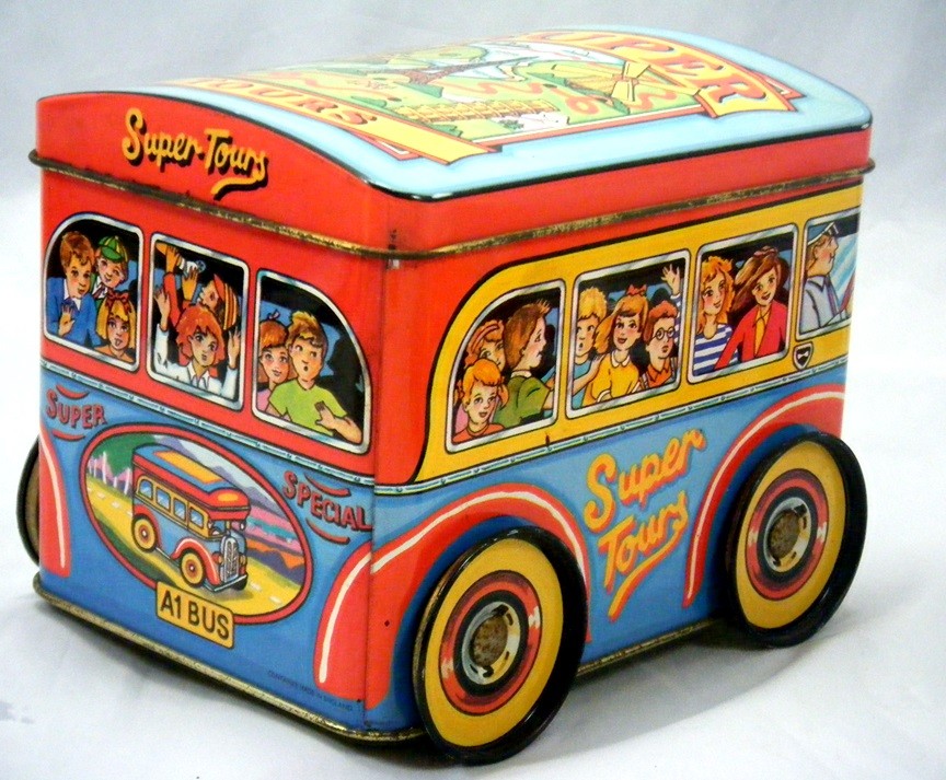Japanese Postwar Tin Litho - Super Tours Tour Bus