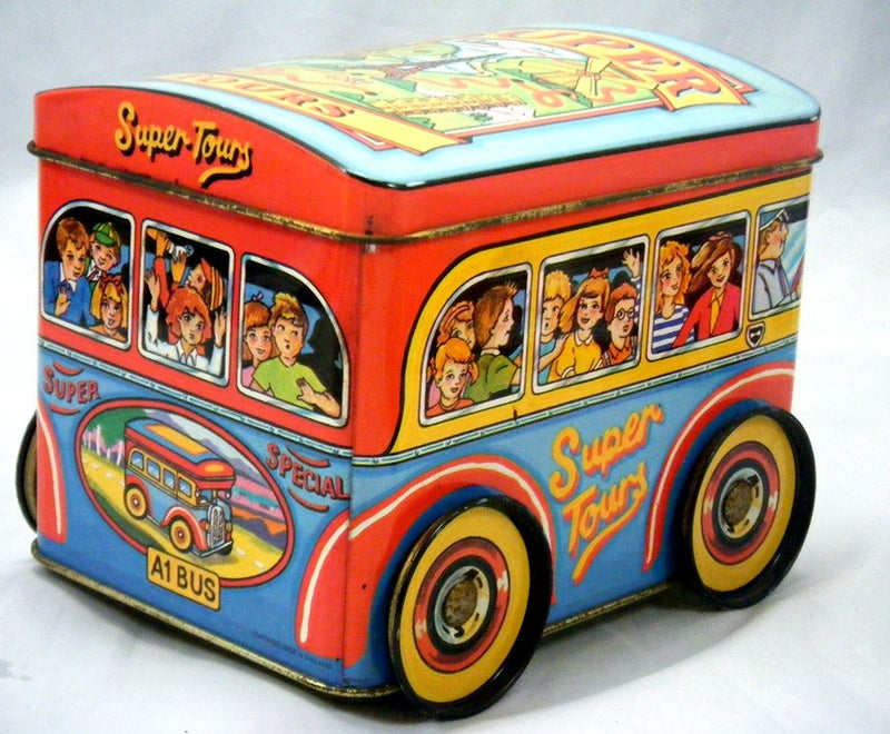 Japanese Postwar Tin Litho - Super Tours Tour Bus