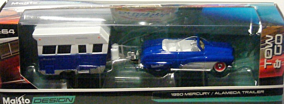 Maisto - Tow & Go - 1950 Mercury Convertible and Alameda Trailer Set