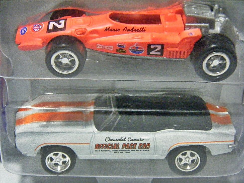 Johnny Lightning Indianapolis 500 Champions Collections: 1969 Chevrolet Camaro Pace Car and 69 Mario Andretti Indy Car