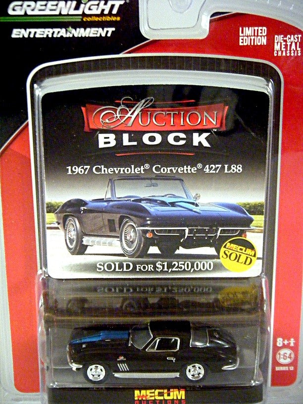 Greenlight Auction Block - Mecum 1967 Chevrolet Corvette 427 L88 Coupe