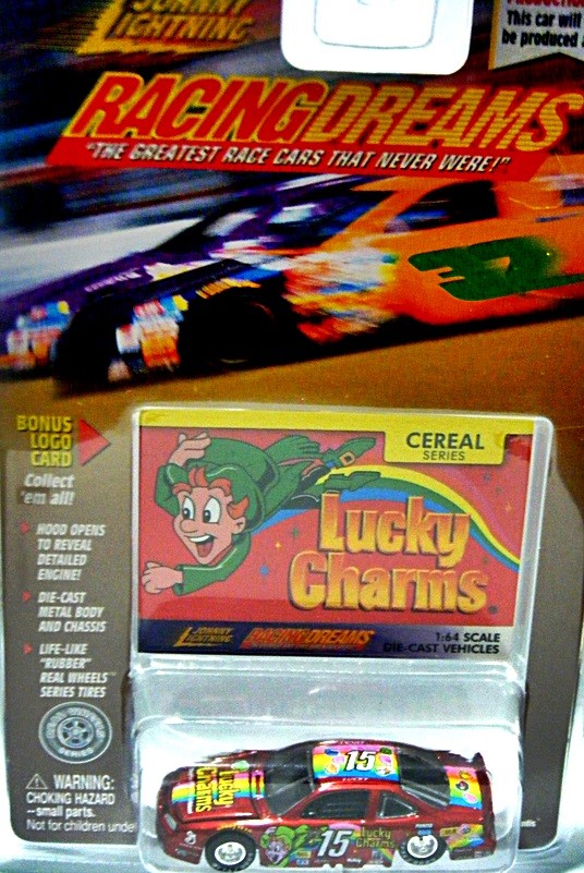 Johnny Lightning Racing Dreams - 1997 Pontiac Grand Prix Lucky Charms NASCAR Stock Car