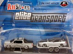 Maisto Elite Transport Set - Mercedes Race Team Vehicle Support Flatbed Tow Truck with Mercedes-Benz SLR McLaren