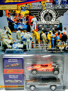 Johnny Lightning Indianapolis 500 Champions Collections: 1969 Chevrolet Camaro Pace Car and 69 Mario Andretti Indy Car
