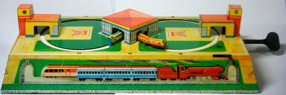 Rare Russian Tinplate - Wind Up Train Set